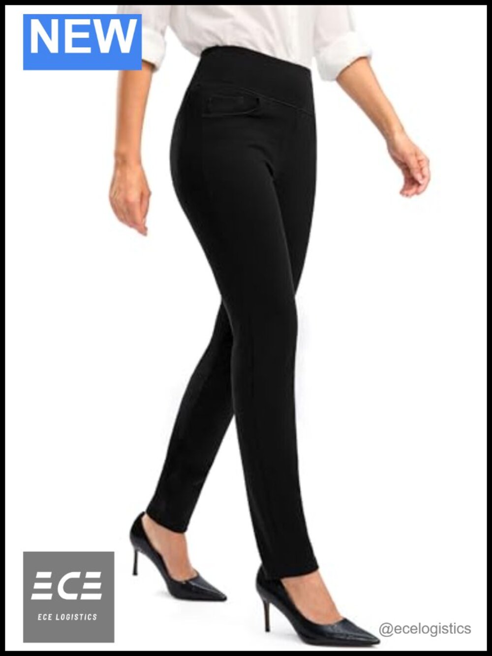 Women's Stretch Dress Pants for Work High Waist Skinny 5 Pockets